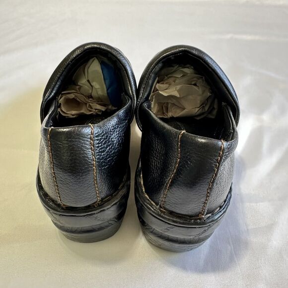 Thom Mc An Clogs Womens 9 M US Black Leather Slip On Shoes Walking Work - Picture 6 of 10